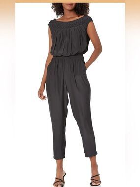 $485 Ramy Brook Navy Valentina jumpsuit NWT XS